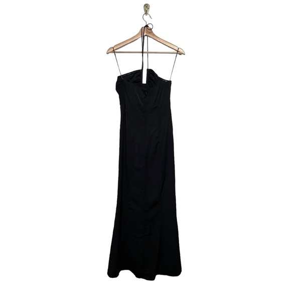 NWOT ABERCROMBIE & FITCH Halter Midi Dress Black XS - Picture 6 of 8